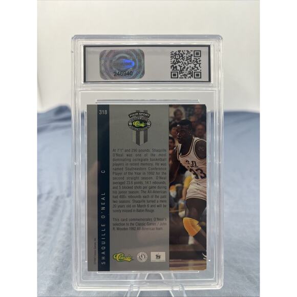 1992 Classic #318 Shaquille O’Neal GRADED 6.5 All-American - Picture 2 of 5